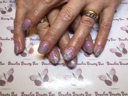 nexgen nails with glitter by beauliezbeauty