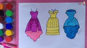 Dạy bé học tập vẽ váy thời trang 2 | Day be hoc tap ve vay thoi trang | Dạy bé  học - Hướng dẫn vẽ đơn giản và đẹp nhất -