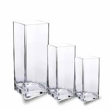 Craftfry Tall Square Vase Crystal Clear