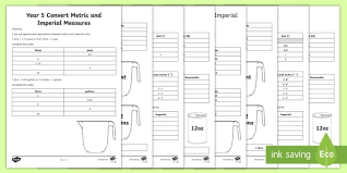 Year 5 Convert Metric And Imperial Measures Worksheets