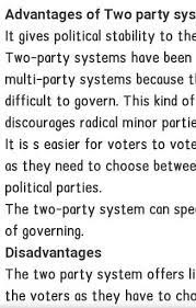 disadvanes of two party system