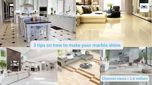 to clean marble floors so they shine