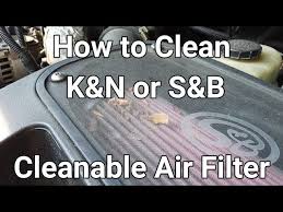 how to clean k n or s b cleanable air