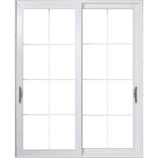 White Vinyl Double Prehung Patio Door