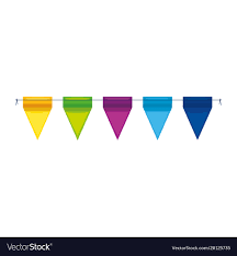 isolated party banner pennant design