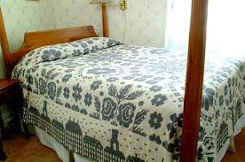 Primitive Houses Jacquard Coverlet By