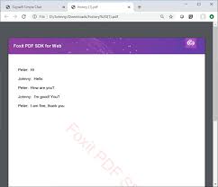 pdf chat history in javascript