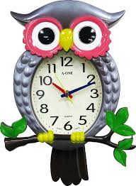 Tg 0255 Owl Shape Wall Clock A One