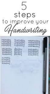 5 steps to improve your handwriting