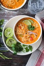 vegan red curry thai noodle soup