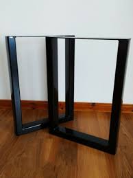 Pair Of Steel Bench Legs Coffee Table