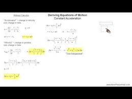How To Derive Equations Of Motion