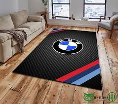 bmw logo supper car black carpet rug