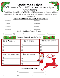 Take our quizzes and find the answers to these questions and a whole lot more! West Bridgewater Public Library We Hope You Are Getting Excited For Christmas Trivia Print Out This Answer Sheet To Keep Your Trivia Answers Organized Or Come By Library Curbside To Pick