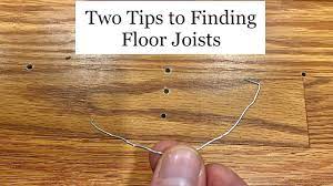 two tips to finding your floor joists