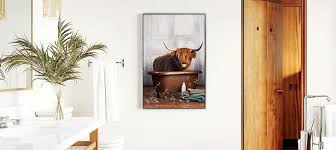 Funny Bathroom Art Canvas Prints