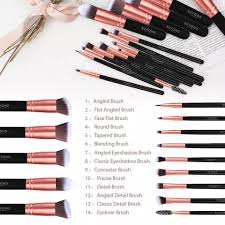 eye shadows rose gold makeup brush set