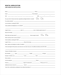 Free Rental Lease Application Forms Ez Landlord Forms Tenant
