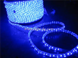 China 3wires Flat Blue Led Rope Lights Decoration China Rope Lights Decoration Rope Light