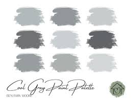 Cool Grays Benjamin Moore Paint Palette