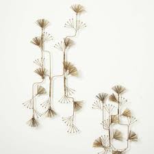 Frond Gold Wire Wall Decor