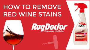 remove red wine stains from carpets
