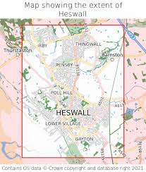 where is heswall heswall on a map