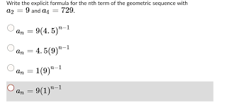 Nth Term Of The Geometric Sequence