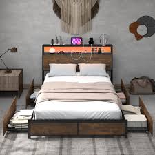 Full Queen Size Bed Frame With Smart