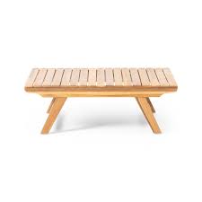 kaiya outdoor wooden coffee table teak