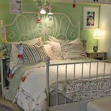 ikea white metal bed frame bedroom