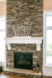 stone veneer fireplace ideas natural