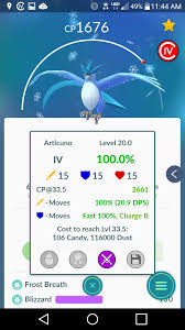 Was Lucky Enough To Catch A 100 Iv Articuno With Bis Moves