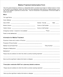 10 Printable Medical Authorization Forms Pdf Doc Free