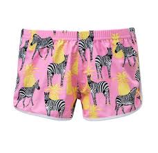 Snapperrock Girls Swim Shorts Zebra Size 14