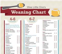 Wee Little Ones Weaning Chart Baby Food Recipes Baby