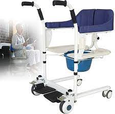 Amazon.co.jp: 多機能老人介護車椅子患者用リフト、麻痺した高齢者の看護用、患者用リフトトランスファーチェア、障害者用高齢者用便器バスチェア,Blue  : ドラッグストア