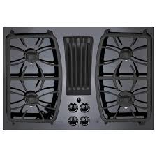 Ge Appliances Pgp9830drbb Profile Built In Gas Downdraft Cooktop Black 30