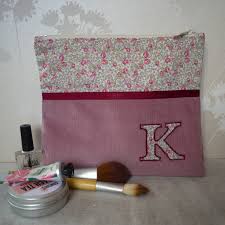 personalised liberty print make up bag