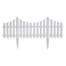 Mini Garden Fence Set Black White 4pc