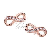zirconia infinity rose gold plated