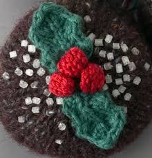 Free Knitting Patterns Knitted Holly