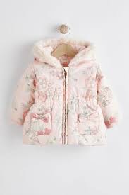 Buy Pink Fl Hooded Padded Baby