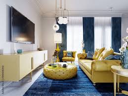 blue carpet and decor