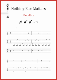 (from the 1991 album metallica). Metallica Nothing Else Matters Guitar And Bass Sheet Music Jellynote