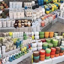 multi color ceramic planter pots
