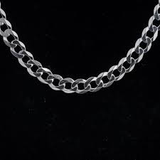 sterling silver cuban link chain 18 5