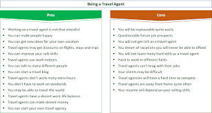 pros cons of being a travel agent