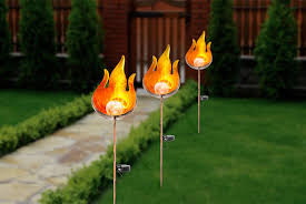 Outdoor Flame Solar Lights Deal Wowcher