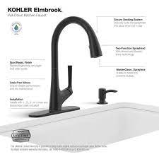 kohler elmbrook single handle pull down